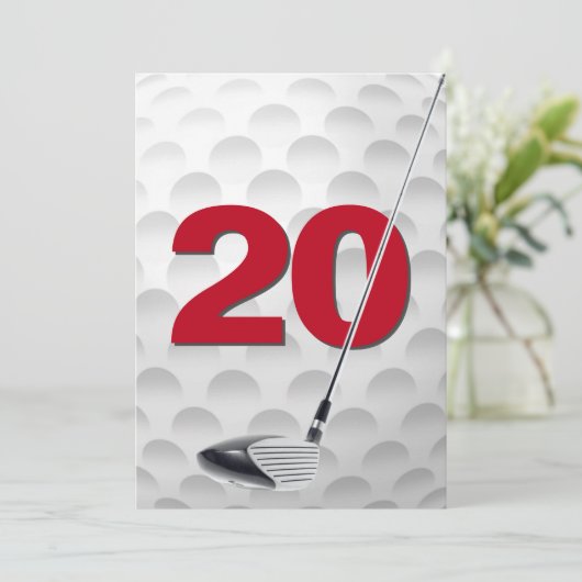 Invitation 20e anniversaire Golf Theme Party (Debout devant)