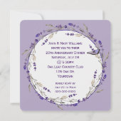 Invitation 20e anniversaire Lavender Wreath (Dos)