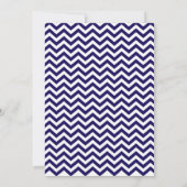 Invitation 20e anniversaire Marine Blue Chevron (Dos)