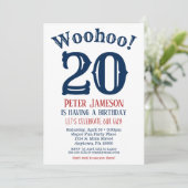 Invitation 20e anniversaire Mens Marine Bleu (Debout devant)