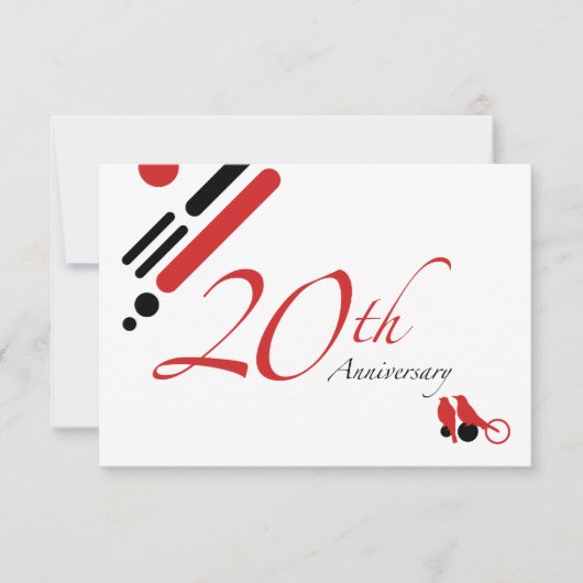 Invitation 20e anniversaire (mod birds) (Devant)