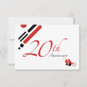 Invitation 20e anniversaire (oiseaux mod) (Devant)