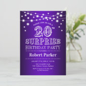 Invitation 20e anniversaire surprenant - blanc pourpre (Debout devant)