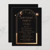 Invitation 20e anniversaire Vingt Celestial Black Gold (Devant / Derrière)