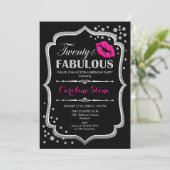 Invitation 20e anniversaire - Vingt fabuleux Black Pink Silve (Debout devant)
