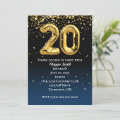 Invitation 20e Ballons d'or et Confetti (Debout devant)