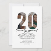 Invitation 20th Anniversary with Photo Minimalist (Devant)