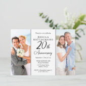 Invitation 20th Wedding Anniversary Celebration Then and Now  (Debout devant)