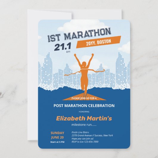 Invitation 21,1km 1E Marathon-Post Marathon (Devant)