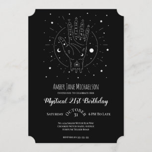 Invitation 21 Anniversaire moderne Fortune Teller Palmistry M