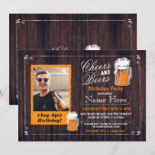 Invitation 21 de photo de bière de fête (Devant / Derrière)