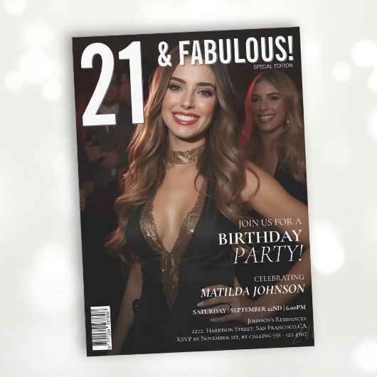 Invitation 21 et Fabulous Magazine Couverture 21e anniversair