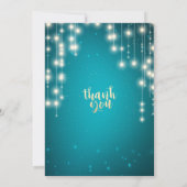 Invitation 21 Fête d'anniversaire Turquoise Étincelle Éclaira (Dos)