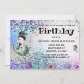 Invitation *~* 21 Luxe Rainbow Mermaid Anniversaire (Dos)