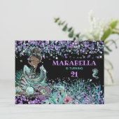 Invitation *~* 21 Mermaid Magical Under the Sea Anniversaire (Debout devant)