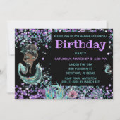Invitation *~* 21 Mermaid Magical Under the Sea Anniversaire (Dos)