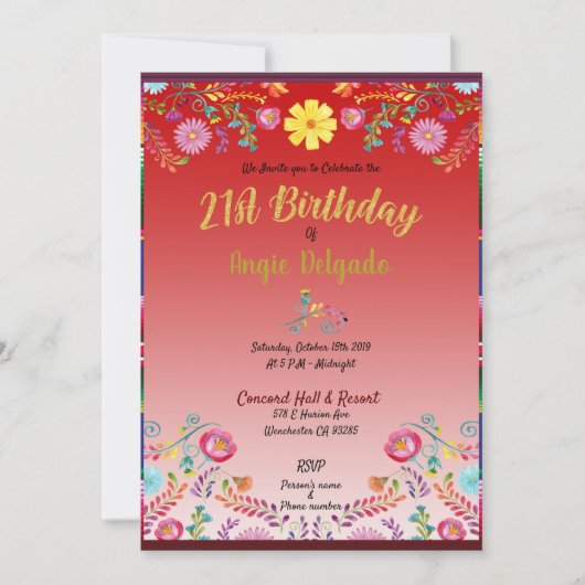 Invitation 21e anniversaire (Devant)