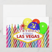Invitation 21e anniversaire à Las Vegas Card (Devant / Derrière)