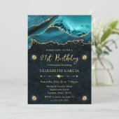 Invitation 21e anniversaire agate et paillettes do (Debout devant)