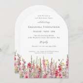 Invitation 21e anniversaire Août Mois de naissance Fleur Glad (Devant / Derrière)