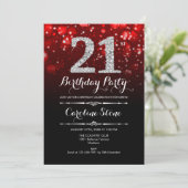 Invitation 21e anniversaire - Argent Noir Rouge (Debout devant)