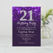 Invitation 21e anniversaire - Argent violet (Debout devant)