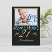 Invitation 21e anniversaire avec photo (Debout devant)