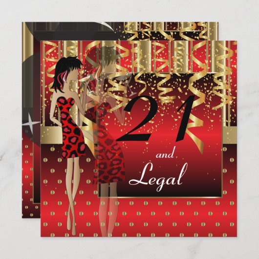 Invitation 21e anniversaire Bash Party (Devant / Derrière)