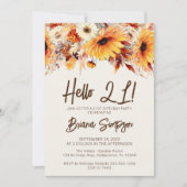 Invitation 21e anniversaire Beige Fall Floral (Devant)