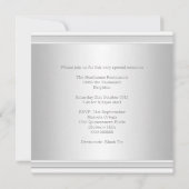 Invitation 21e Anniversaire Bijou Tiara Argent Blanc (Dos)