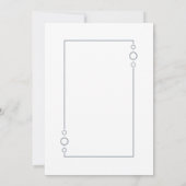 Invitation 21e anniversaire Blanc avec Gris Frame Party (Dos)