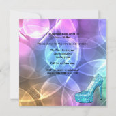 Invitation 21e Anniversaire Blanc rose Turquoise Martini Chau (Dos)