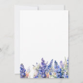 Invitation 21e anniversaire Bleu Larkspur Juillet Fleur de na (Dos)