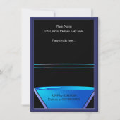 Invitation 21e anniversaire Blue Martini Cocktail Party (Dos)