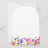 Invitation 21e Anniversaire Boho Purple Fleur sauvage Arch (Dos)