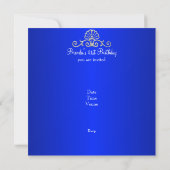 Invitation 21e anniversaire Cobalt Blue & Silver Metal (Dos)
