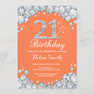 Invitation 21e anniversaire Coral et Diamant d'argent