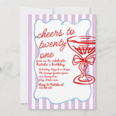 Invitation 21e Anniversaire de Champagne de Champagne Dessiné (Devant)