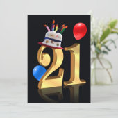 Invitation 21e anniversaire de fête (Debout devant)