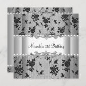 Invitation 21e Anniversaire de la fête de la Perle blanche de (Devant / Derrière)