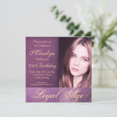 Invitation 21e anniversaire de la fille de l'âge légal (Debout devant)