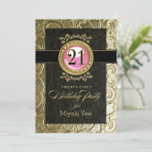 Invitation 21e anniversaire de l'élégante glamour (Debout devant)