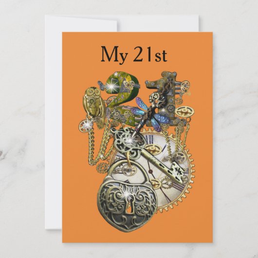 Invitation 21e anniversaire de Steampunk (Devant)