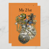 Invitation 21e anniversaire de Steampunk (Devant / Derrière)