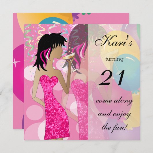 Invitation 21e anniversaire du parti Bash (Devant / Derrière)