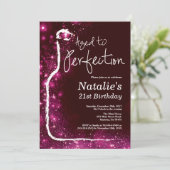 Invitation 21e Anniversaire du vin à la Parties scintillant r (Debout devant)