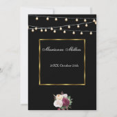 Invitation 21e anniversaire Fairy Lights Rose Noir (Dos)