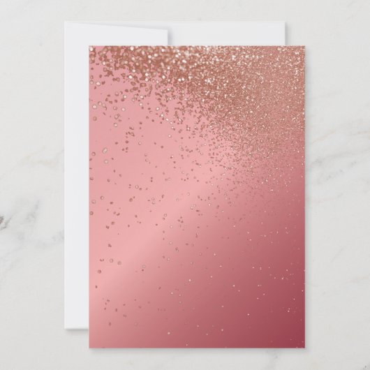 Invitation 21e anniversaire fête Bash - Rose (Dos)