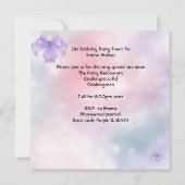 Invitation 21e Anniversaire Fête Lilac Martini Purple Rose (Dos)