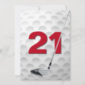Invitation 21e anniversaire Golf Theme Party (Devant)